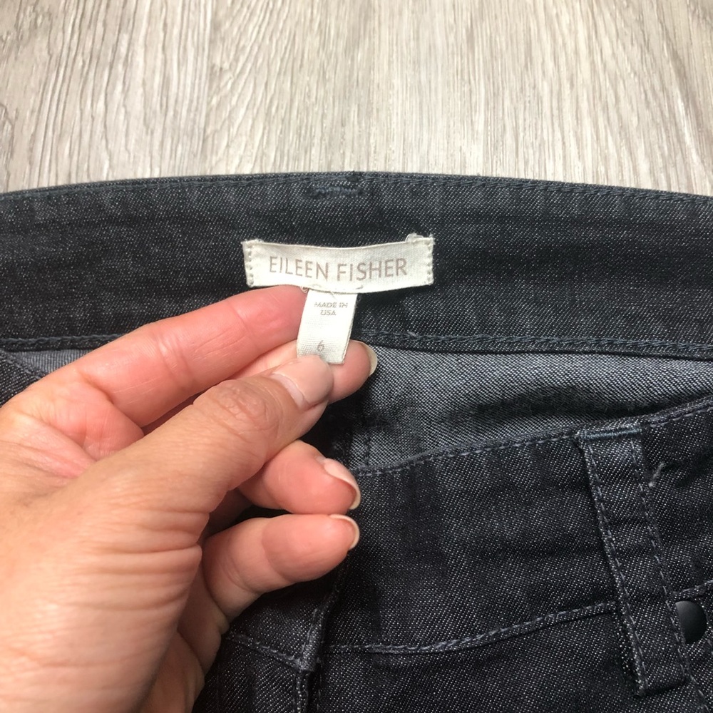 Eileen Fisher grey / black jeans - Picture 4 of 7